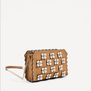 ZARA 🖤 Flower appliqué crossbody bag